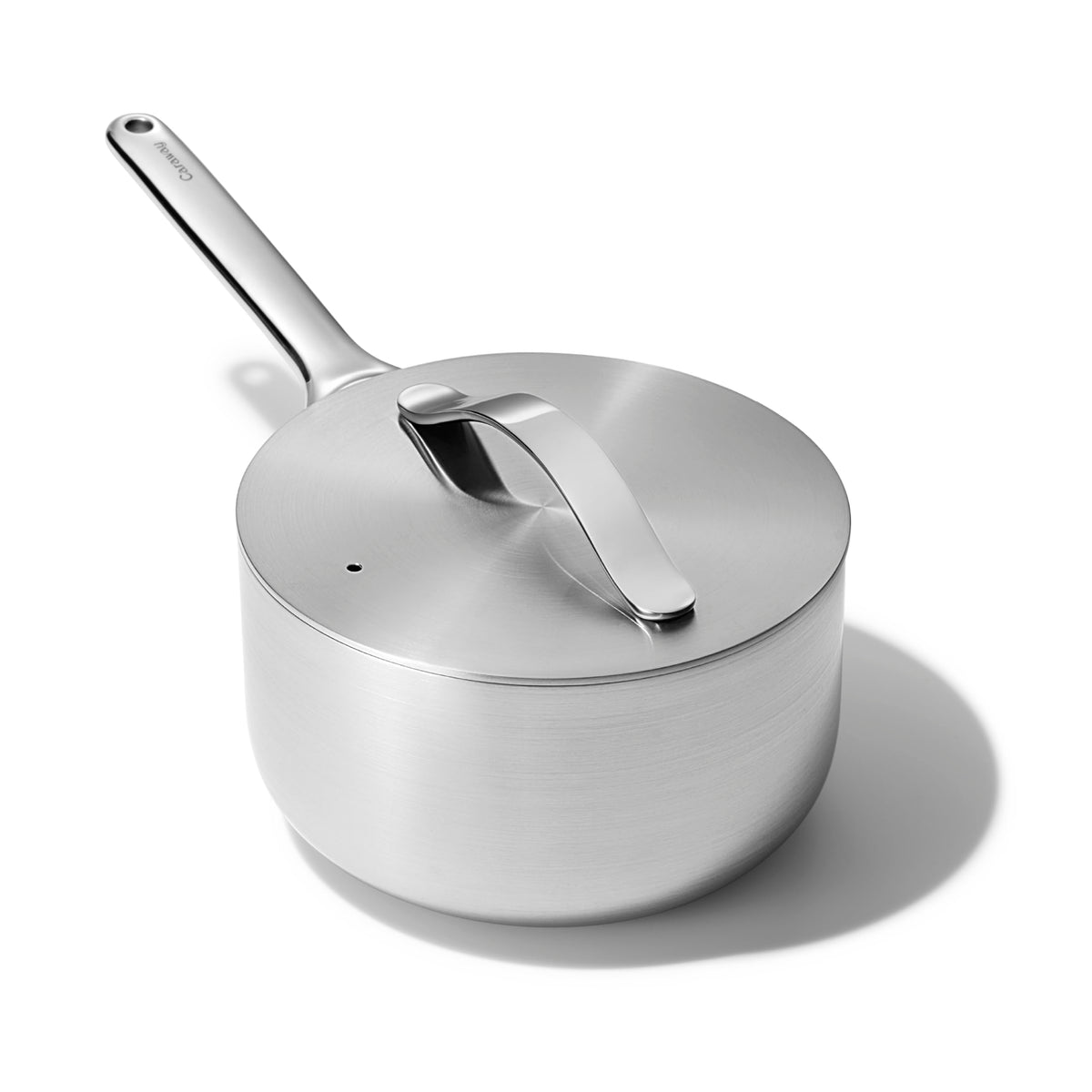Caraway Stainless Steel Sauce Pan (3 Qt) - 5-Ply Stainless Steel - Oven Safe & Stovetop Agnostic - Non Toxic PTFE & PFOA Free