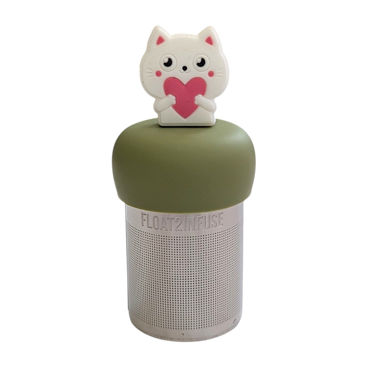 Floating White Heart Cat Tea Infuser - Cute Animal Tea Infuser for Loose Tea