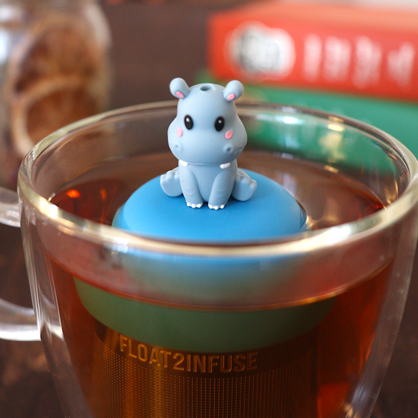 Floating Baby Hippo Tea Infuser - Cute Animal Tea Infuser for Loose Leaf Tea