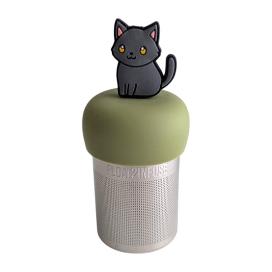Floating Anime Grey Cat Tea Infuser - Cute Animal Tea Infuser for Loose Tea