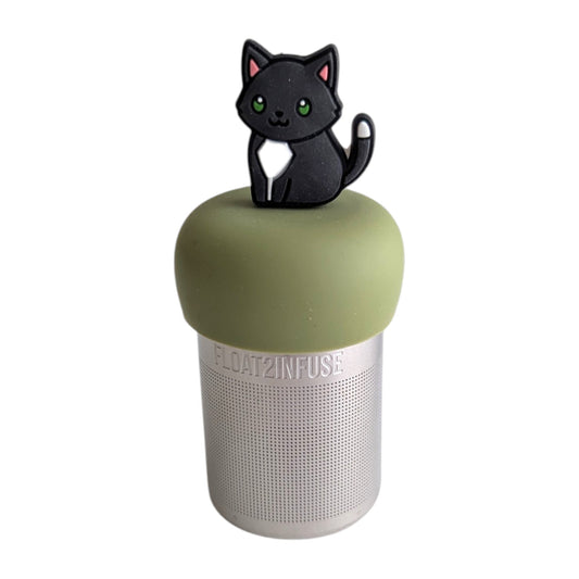 Floating Anime Tuxedo Cat Tea Infuser - Cute Animal Tea Infuser for Loose Tea